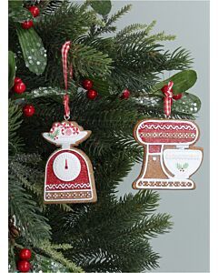 Gisela Graham Gingerbread Scales x2